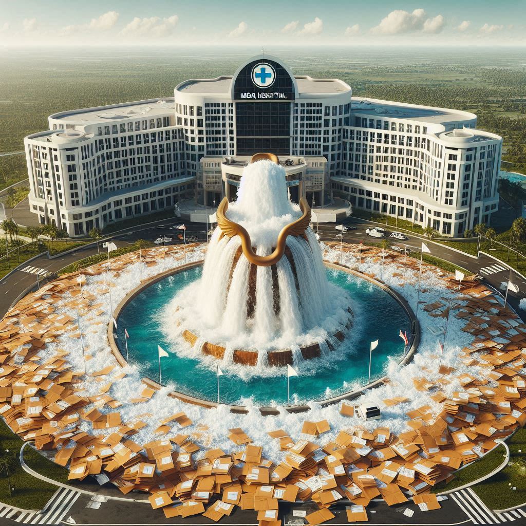 Mega, Mega, Hospital (Image Created from Designer. Powered by DALL·E 3)